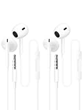 2 Pack kopfhörer mit Kabel in Ear kopfhörer Kabel Ohrhörer mit Mikrofon und Lautstärkeregler Headset mit 3.5mm Kopfhörern für Phone Samsung Huawei Android Smartphone Laptop MP3 Players