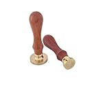 Siegelstempel Set | 2 Stück | verschiedene Größen 20mm - 30mm | Hochzeitsstempel zum fräsen | Siegel selbst gestalten | DIY | Wachssiegel mit Griff | selber personalisieren | Logo Hochzeit (25mm)