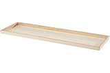 Rayher 62689000 Holz-Tablett zum Dekorieren, 45 x 13,5 cm, Randhöhe 2,3 cm, Bodenstärke ca. 2 - 3 mm, Holzschale rechteckig, Beige