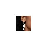 ALEXCRAFT Ohrringe Silber 925 Hängend Lang Post Frauen Ohrringe Silber Hängend Ohrhänger Silber Statement Dangle Earrings For Women Boho Twist Für Frauen Freundin
