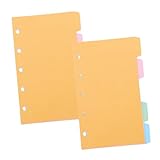 Didiseaon 2 Sätze Papier register Trennstreifen für Schnellhefter Bunte Ordner indexseiten Vielseitige Büro Notizbuch teiler Praktische Lesezeichen für Hefter und Planer