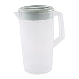 Kunststoff-Wasserkrug mit Deckel, Kühlschranktür, Saftkrug, Krug, Behälter für Party, 0, 66 Gallonen/2, 5 l, Blau