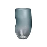 Schreibtischdekoration Dekorative Vasen Glasvase Modern Blau Transparent Dekor Blumenvase 10,6 Zoll Große Kunst Schreibtischvasen Home Dekoration Ornament