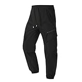 CHIACJYRSEDK Cargohose Herren mit Bündchen Outdoorhose Lang Wanderhose Stretch Trekkinghose Outdoor Sportlich Regenhose Wasserdicht Atmungsaktiv Arbeitshosen Männer Hosen mit Reißverschluss Taschen