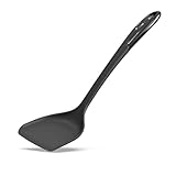 Hoffmann Premium Silikon Pfannenschaufel mit Edelstahlkern, 35 cm Länge, spülmaschinenfest, Kratzfest, Ergonomischer Griff, Lebensmittelecht BPA-frei,Küchenhelfer,Pfannenwender