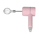Handmixer, Elektrisch, Langlebig, Rührend, Leistungsstarker Milchkännchen-Mixer, Kabellos, Tragbarer Handmixer, Rosa-Motor, Abnehmbarer Eierstabmixer, Rosa, Kabellos, 2