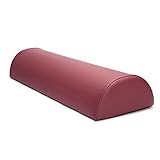 WellTouch Lagerungsrolle halbrund | Knierolle für Massageliegen | Lagerungskissen für Massage & Therapie | Kniehalbrolle in Größe S: 65 x 15 x 7,5 cm/Größe M: 65 x 22 x 11 cm (Burgund)