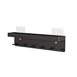 Schwarz für Schlüsselbrett Regal Edelstahl für Schlüsselhaken Wandmontage Küche Lagerregal Wohnzimmer für Wand
