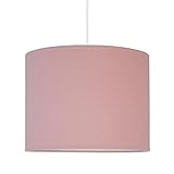youngDECO® Pastellrosa Hängeleuchte 1xE27, Hängelampe aus Baumwollstoff, mini Ø25cm, Pendelleuchte für Kinderzimmer und Babyzimmer, Hergestellt in der EU