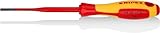KNIPEX Schraubendreher (Slim) für Schlitzschrauben isolierender Mehrkomponenten-Griff, VDE-geprüft brüniert 202 mm, 98 20 35 SL