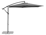 Schneider Sonnenschirm 772-15 Venus, grau, 300 cm rund, Gestell Stahl, Bespannung Polyester, 11.2 kg