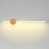 Jadssox weiße Wandleuchte LED Vanity Linear Wandleuchte Holz Wandleuchte Wandleuchte Lange Rohrleuchter Wandleuchte Bar, 3 Farbmodus Wandleuchten für Schlafzimmer Wohnzimmer Flur Treppe