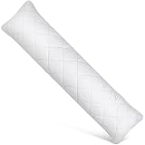 Utopia Bedding gestepptes Körperkissen, 40x145 cm Schwangerschafts und Umstandskissen, Seitenschläferkissen, weiche Polyesterfüllung (Weiß)
