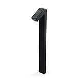 HASWARE Hausnummernschild: 12 cm, modernes Türschild, auffällig, für Straßen-Adressnummern (1, schwarz)