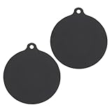 Homoyoyo 2 Stück Hitzebeständige Wiederverwendbare Silikon induktionskochfeld Schutzmatte rutschfeste Verschleißfeste Herdunterlage Hitzebeständige Arbeitsplattenmatte für Kochtöpfe Rund