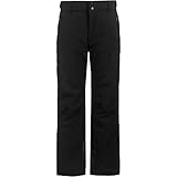 killtec Jungen, Funktionshose/Skihose mit abzippbarem Latz, Schneefang und Kantenschutz, Schwarz, 128