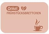 Frühstücksbrettchen für Onkel, hochwertiges Schneidebrett aus Massivholz, Geschenk für Onkel