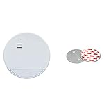 ABUS Funk-Rauchmelder RWM165 - Weiß & UNITEC Magnethalterung für Rauchmelder, Feuermelder, Rauchwarnmelder, rund, 70 mm Durchmesser, extrem starker Magnet, Montage ohne Werkzeug