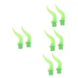 DOITOOL 4 Paare Kopfhörerhörner Halloween Ohrenschmuck Kopfbedeckung Cosplay Party Horn Dekoration für Over Ear Headsets mit Verstellbarem Haken und Schnellverschluss Leuchtend Grün