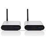 VBESTLIFE Drahtloser AV-Sender und -Empfänger, 8 Kanäle, 5,8 GHz, Große Reichweite (300 m), 1 für Alle und Verzögerungsfrei, für Heimkino, Überwachungskameras und DVD-Player (EU-Stecker)