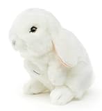 Uni-Toys - Widderkaninchen, stehend (weiß) - 18 cm (Höhe) - Plüsch-Hase, Kaninchen - Plüschtier, Kuscheltier
