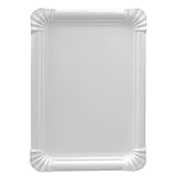 Papstar Pappteller / Einwegteller eckig, weiß 'pure' (250 Stück), 16.5 x 20 cm, aus Frischfaserkarton, biologisch abbaubar, für Feste und Veranstaltungen wie Geburtstage oder Gartenpartys, #11071