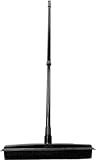 Synx Tools Weiche Besen Gummi Schwarz 30cm - Bodenabzieher Badezimmer Pet Hair Remover Besen - Friseurbesen mit Stiel - 60/120 cm Steel