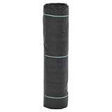 Gecheer Unkrautvlies,Unkrautfolie Gartenvlies gegen Unkraut, Unkrautfolie Wasserdurchlässig UV-stabilisiert, Unkrautflies Mulchfolie Bodengewebe Schwarz 0,5x100 m PP