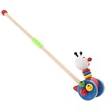 Gatuida Motorikförderndes Nachziehspielzeug aus Holz Lauflernwagen mit Tierdesign Schiebespielzeug für Babys und Kleinkinder Langlebig und Wiederverwendbar Unisex Lauflernhilfe für Erste Schritte