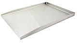 Steuber Plancha Platte 36 x 26 cm Edelstahl-Grillplatte mit Rand, Teppanyaki Grillplatte für Burger, Induktionsherd & Kohlegrill