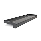 HausFux jetLINE Aluminium Fensterbank außen - nach Maß inkl. Putzabschluss, Klinkerabschluss oder Alu-Gleitabschluss - individueller Zuschnitt - bis 3 m (Anthrazit, T x L | 5 x 50 cm)