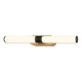 BRILONER - LED Spiegelleuchte Bad IP44 Spritzwasserschutz, Wandmontage, Warmweißes Licht, Badezimmerlampe, Spiegellampe Bad, Lampe Badezimmer, Badlampe Wand, 40 x 6,5 x 4,5 cm, Schwarz-Holz