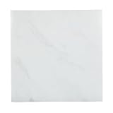 Selbstklebende Bodenfliesen 32 Stück, PVC Fliesen Selbstklebend 30x30cm Marmor Optik, Klebefliesen Bad Boden & Küche, Bodenbelag Selbstklebend Wasserdicht 2.88m², Weiß Nordisch Design