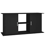 vidaXL Aquariumständer, Aquarium Unterschrank mit viel Stauraum, Aquarium Tisch mit Stabiler Oberplatte, Aquariumschrank Aquarium Halter, Schwarz Holzwerkstoff