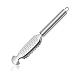 Luvan Fischschuppen Entferner Edelstahl 3-in-1,Fischentschupper Werkzeug für Küche,Fischschuppenschaber & Scaler Scraper,Fischmesser zum Entfernen von Schuppen&Eingeweiden bei Lachs,großen Fischen