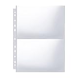 Catime 50 Pcs 200 Taschen Klarsichthüllen A4, Prospekthüllen, Verdickt 0,2mm, Postkartenhüllen Transparent, Nachfüllseiten Fotoalbum, Fotosichthüllen 11 Löcher 2/3/4 Ringbuch A5/A6 Foto