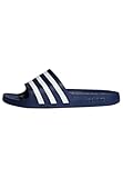 adidas Unisex Adilette Aqua Slides, Dark Blue / Cloud White / Dark Blue, 43 EU