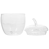 2 Stück Schale Blume Glas Reis niedlich dekorative Zuckerbehälter Arbeitsplatte leere Fläschchen Behälter Teehalter Dekor Flaschen Müsli Speisekammer Kekse Nudeln klare Bohnen Nüsse Mehldose Hochzeit