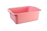 Metakreon Schüssel 11 L mit Griff eckig rosa, blau, metallic grün Allzweckschüssel Plastik Spülschüssel Plastikschüssel Fußwanne Wanne Fußbad (rosa)