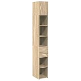 Küchenunterschrank Schuhschrank Aktenschrank Klein Küchenschränke - Hochschrank Schmal Sonoma-Eiche 30x42,5x225 cm Holzwerkstoff für Flur Bad Schlafzimmer Küche