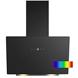 Bomann Dunstabzugshaube 60cm, bunte Beleuchtung, Abzugshaube 60cm Umluft & Abluft, leise Kopffreihaube, inkl. Montage-Material, Dunstabzugshaube Umluft Abluft DU 7611 G