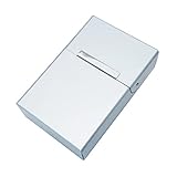 Healeved Aufbewahrungsbehälter Silbernes Zigarettenetui Automatische Zigarettenetui Magnetisches Zigarettenetui räucherbox Zigarettenschutzhülle Zigarettenschachtel Silver