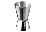APS 93120 Barmaß, 2 cl / 4 cl Doppelmaß, Innenmaße 1 cl / 3 cl, hochwertiges Barmaß, lebensmittelecht, spülmaschinenfest, Jigger zum Abmessen von Zutaten für Cocktails, Edelstahl, Gravur innen