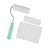 DIKACA Teiliges Farbroller set aus Hochdichtem Polyurethan schaum Walzenköpfe mit Grünem Griff Vielseitig Einsetzbar für Wand Deckenanstrich Kompatibel mit Latex Ölfarben Ergonomisch und