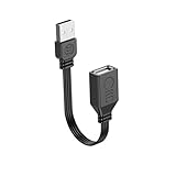 jdstty USB-2.0-Verlängerungskabel, Stecker auf Buchse, USB-Datenkabel, Ladekabel für Festplatte, Drucker, Tastatur, 90° gebogen
