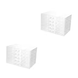 Gadpiparty 2Er-Packung Multi-Layer-Schmuckschatulle Veranstalter Hochzeit Reise-Schmuckaufbewahrungs-Organizer schmuckkästchen Ohrring-Boxen Ohrring -Fall Acryl Transparent
