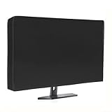 Vasiumic Monitor-Staubschutz, 210D-Oxford-Stoff, staubdicht, wasserdicht, Displayschutzfolie für PC, Desktop, TV-Display mit offenem Boden, waschbar, Schutzhülle schwarz (61 x 46 x 8 cm)