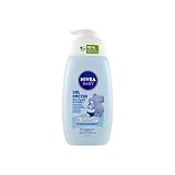 NIVEA BABY Duschgel für Haare an den Füßen 500 ml, Schaumbad für Kinder für weiche und saubere Haut und Haare, Babybad mit Tränenschutz, feuchtigkeitsspendendes und erweichendes Shampoo für Kinder