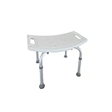 Duschhocker Badhocker Hocker | weiß höhenverstellbar| leichte Montage