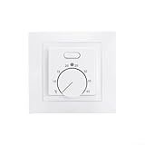 Besttoolifes Elektrisches Thermostat, 220 V, 16 A, Temperaturregler für Fußbodenheizung, einstellbar 5–40 °C, externer Sensor, IP20, kompatibel mit 200–230 V Wechselstrom, 50/60 Hz (weiß)